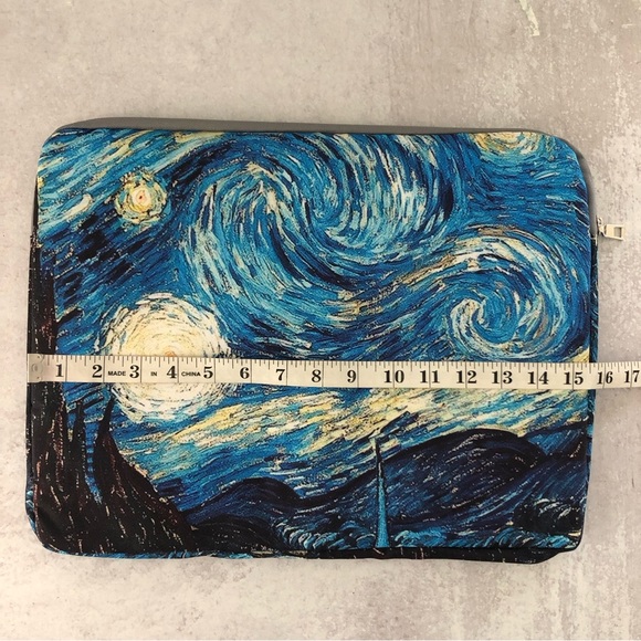 Van Gogh Starry Night Fabric Laptop Sleeve Soft Computer Case NEW - Picture 8 of 9